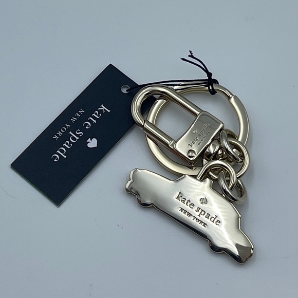 BNWT RARE Kate Spade keychain fob dangling taxi yellow hard to find - Picture 3 of 7